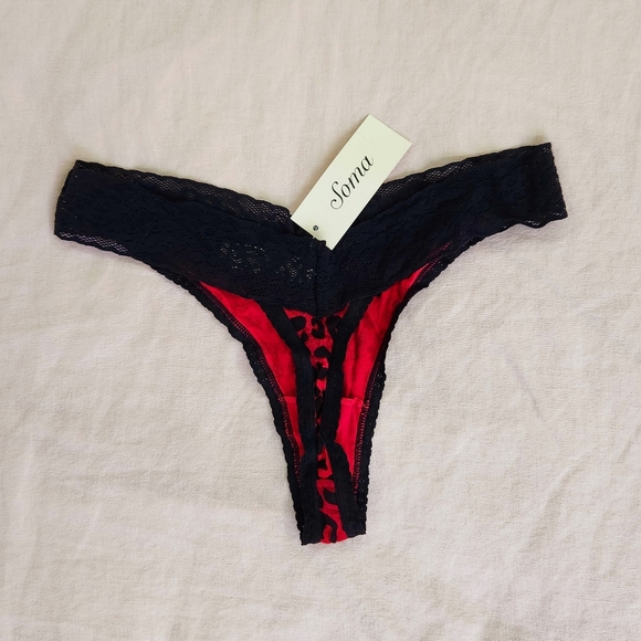 Soma camisole and thong black lace cool nights set size xs - Picture 4 of 5